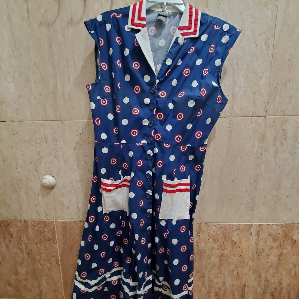 Her Universe Vintage Captain America Retro Dress